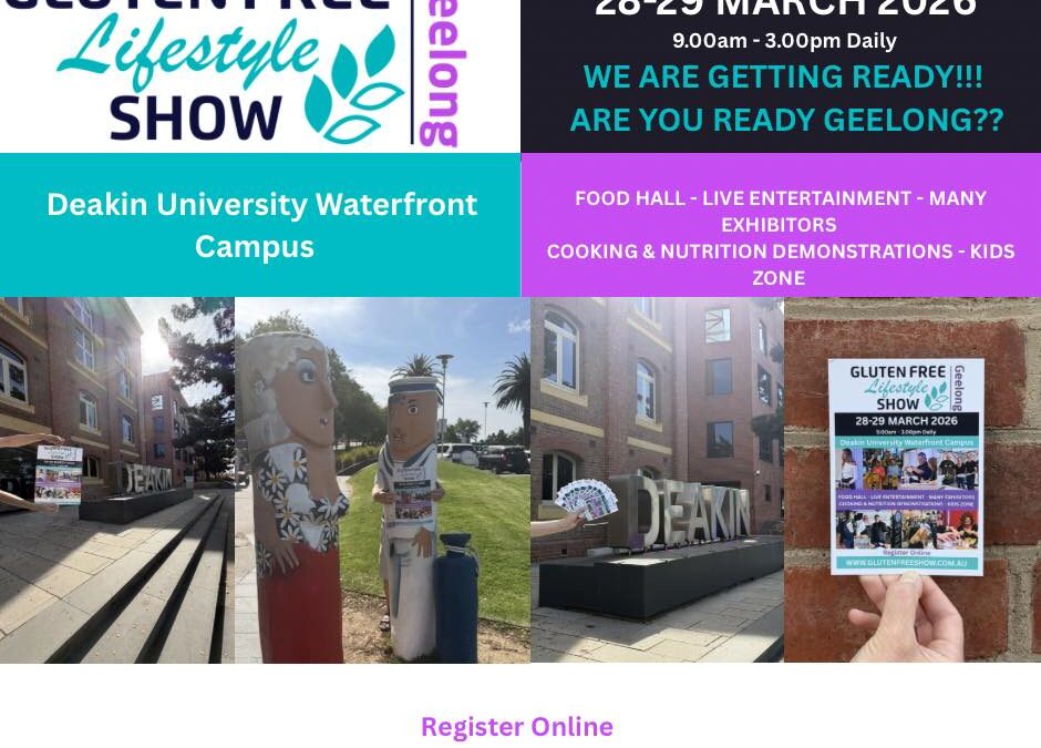 Gluten Free Lifestyle Show, Geelong: Sat 28th – Sun 29th March